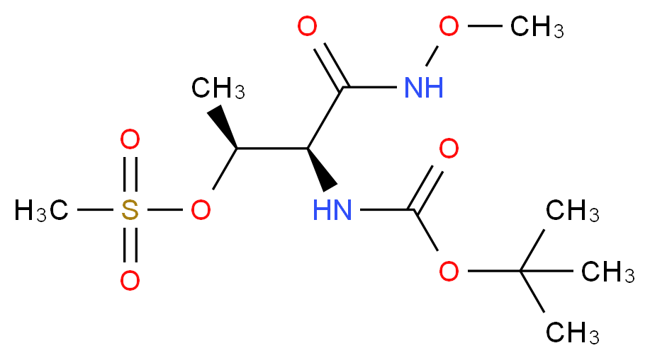 [S-(R*,R*)]-[1-[(Methoxyamino)carbonyl]-2-[(methylsulfonyl)oxy]propyl]-carbamic Acid 1,1-Dimethylethyl Ester_Molecular_structure_CAS_80575-79-7)