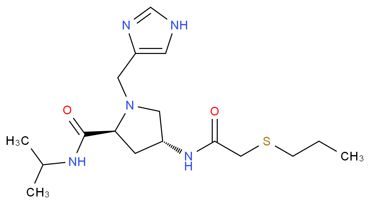 (4R)-1-(1H-imidazol-4-ylmethyl)-N-isopropyl-4-{[(propylthio)acetyl]amino}-L-prolinamide_Molecular_structure_CAS_)