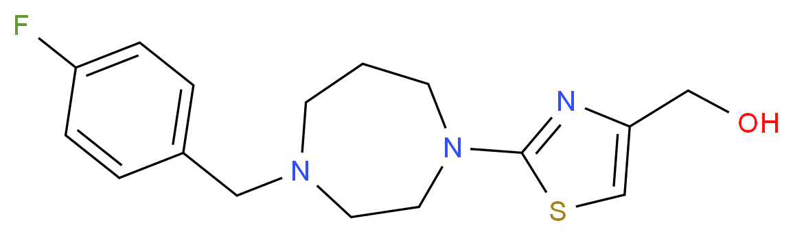 {2-[4-(4-fluorobenzyl)-1,4-diazepan-1-yl]-1,3-thiazol-4-yl}methanol_Molecular_structure_CAS_)