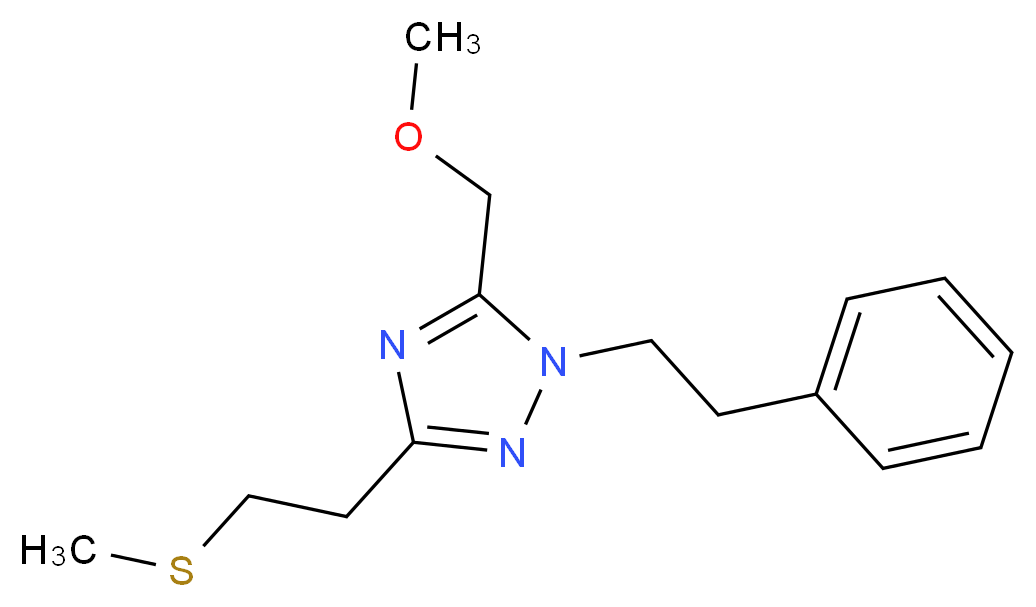 5-(methoxymethyl)-3-[2-(methylthio)ethyl]-1-(2-phenylethyl)-1H-1,2,4-triazole_Molecular_structure_CAS_)