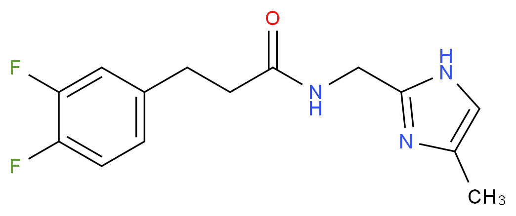 3-(3,4-difluorophenyl)-N-[(4-methyl-1H-imidazol-2-yl)methyl]propanamide_Molecular_structure_CAS_)
