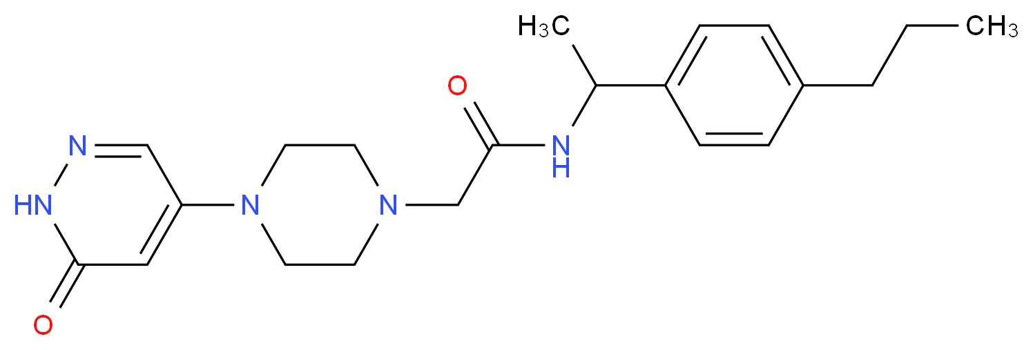 2-[4-(6-oxo-1,6-dihydropyridazin-4-yl)piperazin-1-yl]-N-[1-(4-propylphenyl)ethyl]acetamide_Molecular_structure_CAS_)