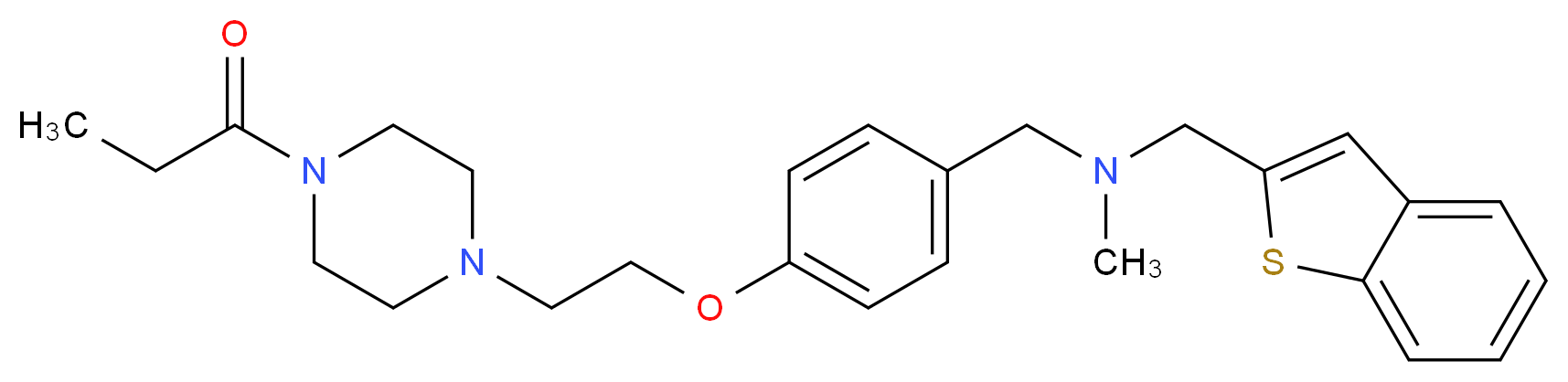 (1-benzothien-2-ylmethyl)methyl{4-[2-(4-propionyl-1-piperazinyl)ethoxy]benzyl}amine_Molecular_structure_CAS_)