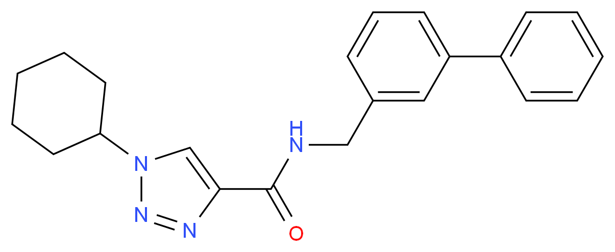 N-(3-biphenylylmethyl)-1-cyclohexyl-1H-1,2,3-triazole-4-carboxamide_Molecular_structure_CAS_)