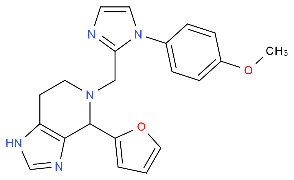 4-(2-furyl)-5-{[1-(4-methoxyphenyl)-1H-imidazol-2-yl]methyl}-4,5,6,7-tetrahydro-1H-imidazo[4,5-c]pyridine_Molecular_structure_CAS_)