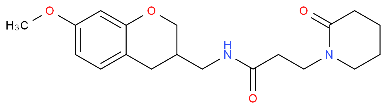 N-[(7-methoxy-3,4-dihydro-2H-chromen-3-yl)methyl]-3-(2-oxopiperidin-1-yl)propanamide_Molecular_structure_CAS_)