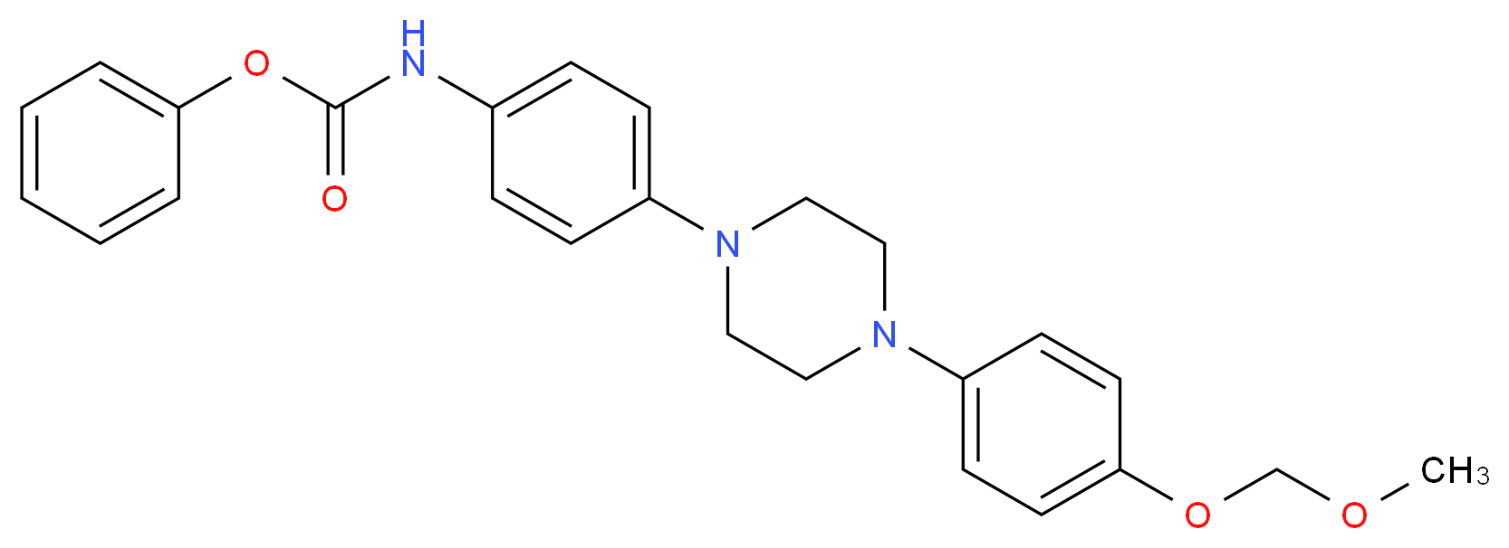 4-[4-(4-O-Methoxymethyl-4-hydroxyphenyl)-1-piperazinyl]phenyl]carbamic Acid Phenyl Ester_Molecular_structure_CAS_1329503-19-6)