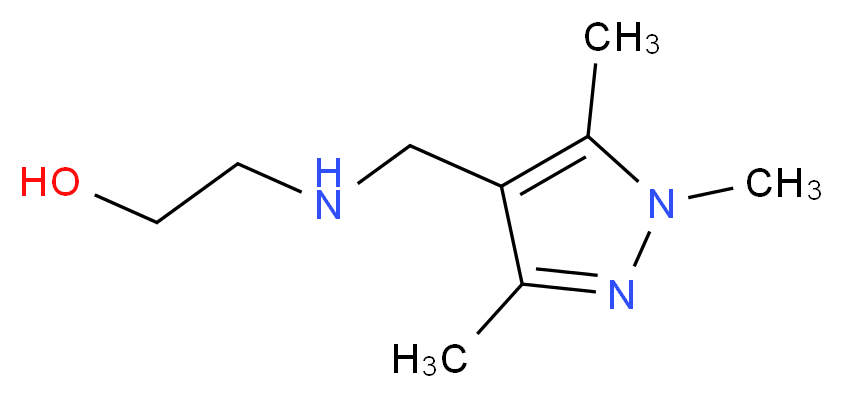2-{[(1,3,5-trimethyl-1H-pyrazol-4-yl)methyl]amino}ethanol_Molecular_structure_CAS_400877-08-9)