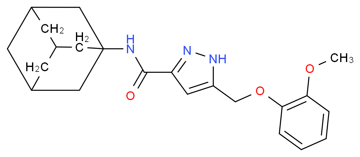 N-1-adamantyl-5-[(2-methoxyphenoxy)methyl]-1H-pyrazole-3-carboxamide_Molecular_structure_CAS_)