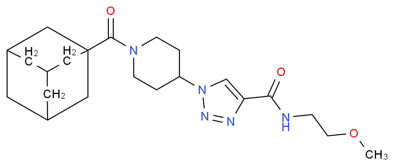1-[1-(1-adamantylcarbonyl)-4-piperidinyl]-N-(2-methoxyethyl)-1H-1,2,3-triazole-4-carboxamide_Molecular_structure_CAS_)