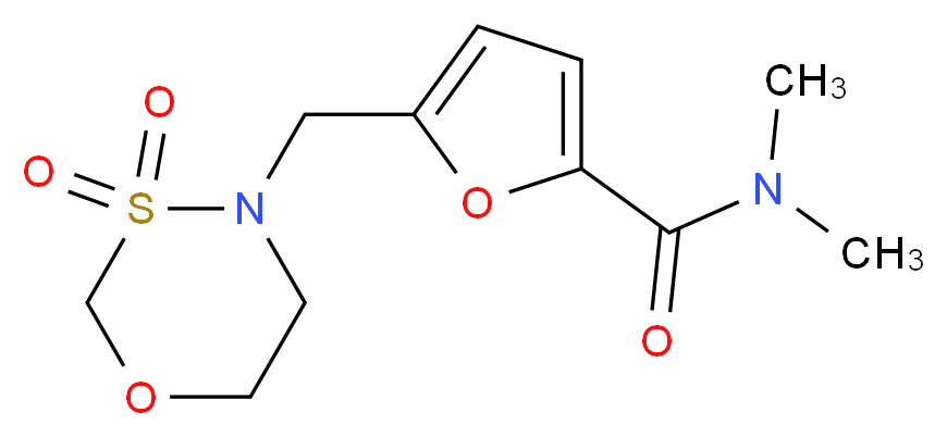 5-[(3,3-dioxido-1,3,4-oxathiazinan-4-yl)methyl]-N,N-dimethyl-2-furamide_Molecular_structure_CAS_)