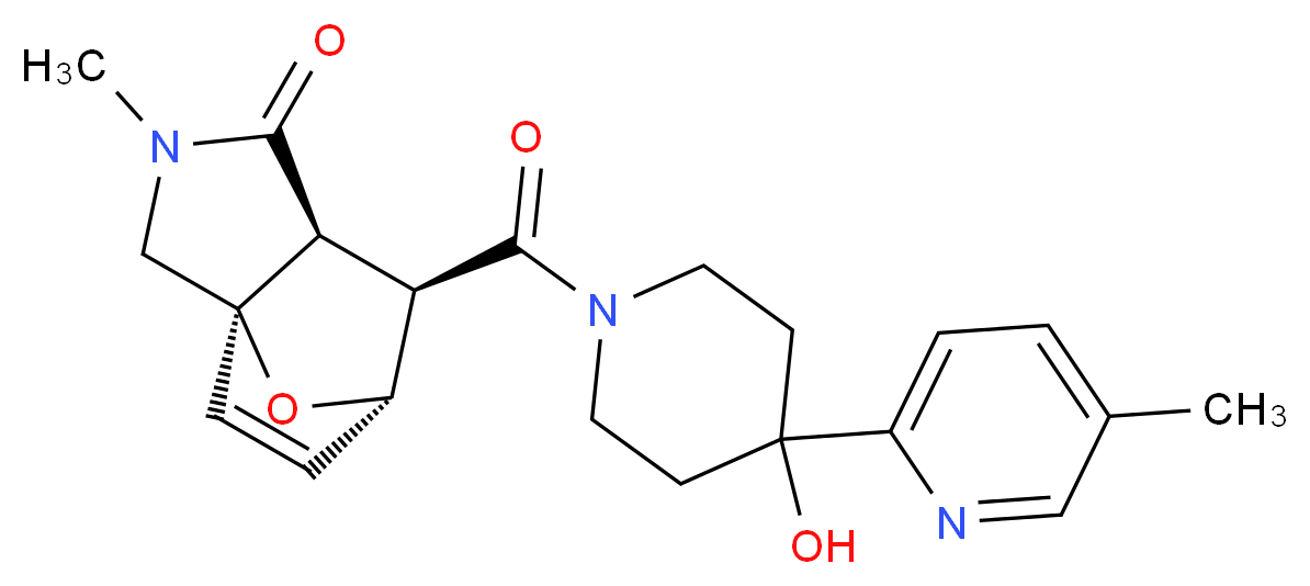 (3aR*,6S*,7R*,7aS*)-7-{[4-hydroxy-4-(5-methylpyridin-2-yl)piperidin-1-yl]carbonyl}-2-methyl-2,3,7,7a-tetrahydro-3a,6-epoxyisoindol-1(6H)-one_Molecular_structure_CAS_)