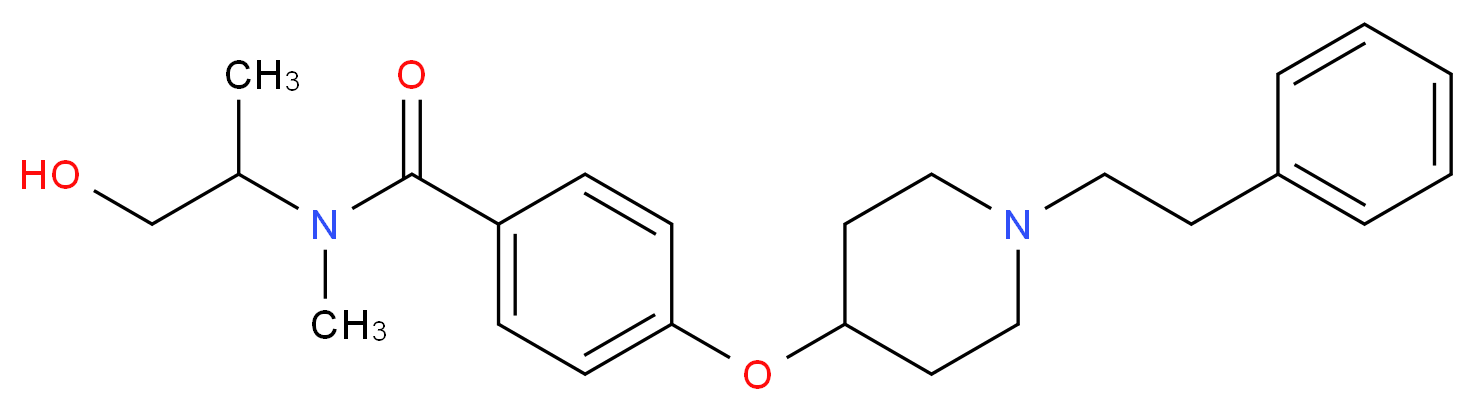 N-(2-hydroxy-1-methylethyl)-N-methyl-4-{[1-(2-phenylethyl)piperidin-4-yl]oxy}benzamide_Molecular_structure_CAS_)