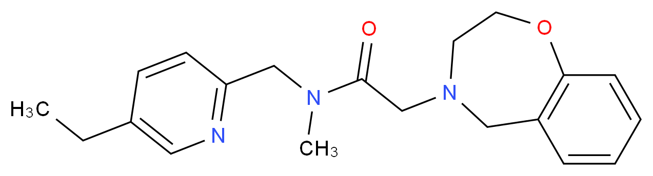 2-(2,3-dihydro-1,4-benzoxazepin-4(5H)-yl)-N-[(5-ethylpyridin-2-yl)methyl]-N-methylacetamide_Molecular_structure_CAS_)