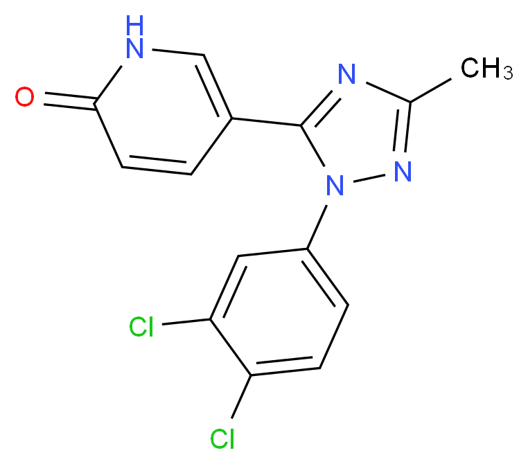 5-[1-(3,4-dichlorophenyl)-3-methyl-1H-1,2,4-triazol-5-yl]pyridin-2(1H)-one_Molecular_structure_CAS_)