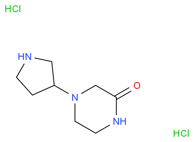 4-(3-Pyrrolidinyl)-2-piperazinone dihydrochloride_Molecular_structure_CAS_1219957-44-4)