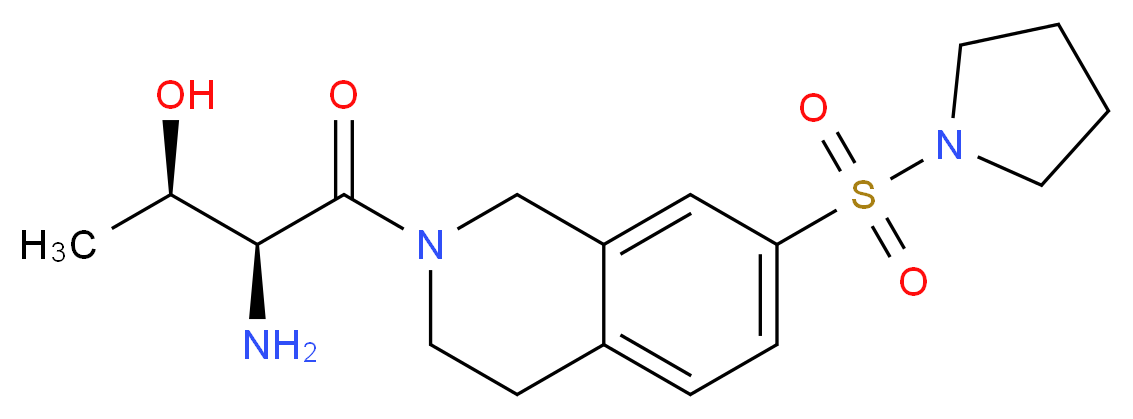 (2R,3S)-3-amino-4-oxo-4-[7-(pyrrolidin-1-ylsulfonyl)-3,4-dihydroisoquinolin-2(1H)-yl]butan-2-ol_Molecular_structure_CAS_)
