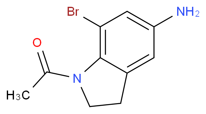 1-Acetyl-7-bromoindolin-5-amine_Molecular_structure_CAS_858193-23-4)