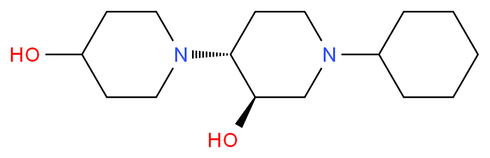 (3'R*,4'R*)-1'-cyclohexyl-1,4'-bipiperidine-3',4-diol_Molecular_structure_CAS_)