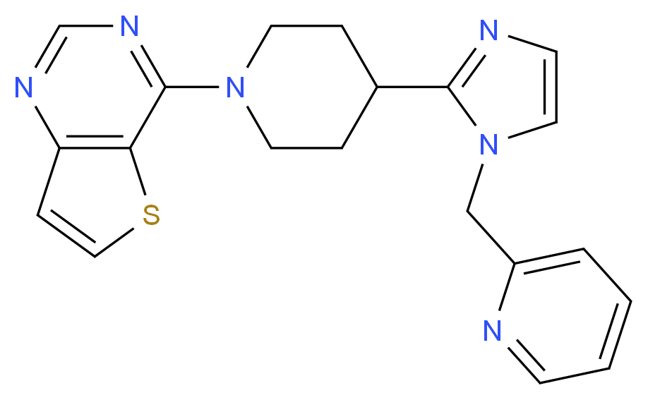4-{4-[1-(pyridin-2-ylmethyl)-1H-imidazol-2-yl]piperidin-1-yl}thieno[3,2-d]pyrimidine_Molecular_structure_CAS_)