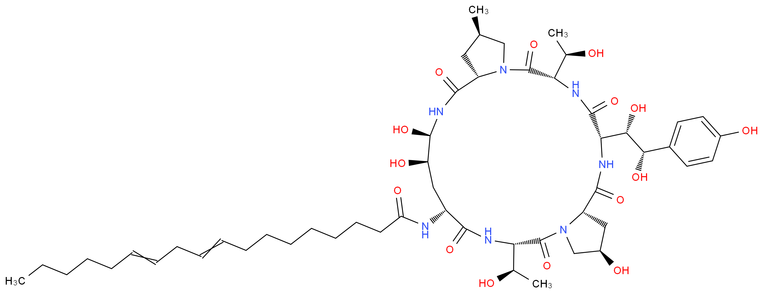 Echinocandin B_Molecular_structure_CAS_54651-05-7)