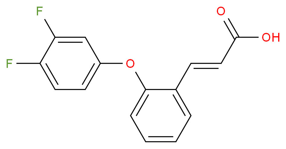 3-[2-(3,4-Difluorophenoxy)phenyl]acrylic acid_Molecular_structure_CAS_)