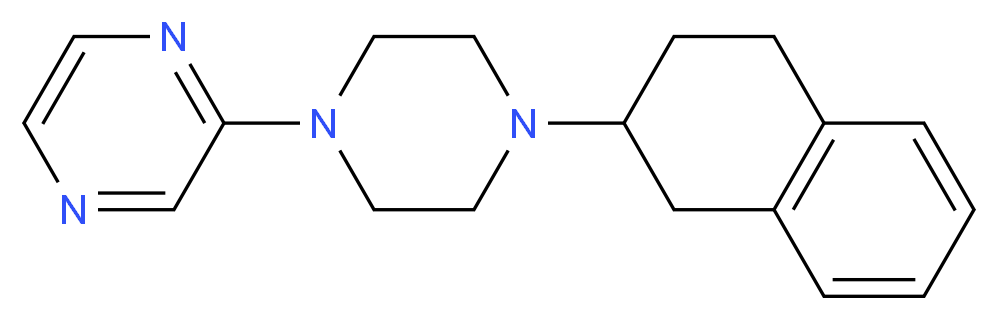 2-[4-(1,2,3,4-tetrahydro-2-naphthalenyl)-1-piperazinyl]pyrazine_Molecular_structure_CAS_)