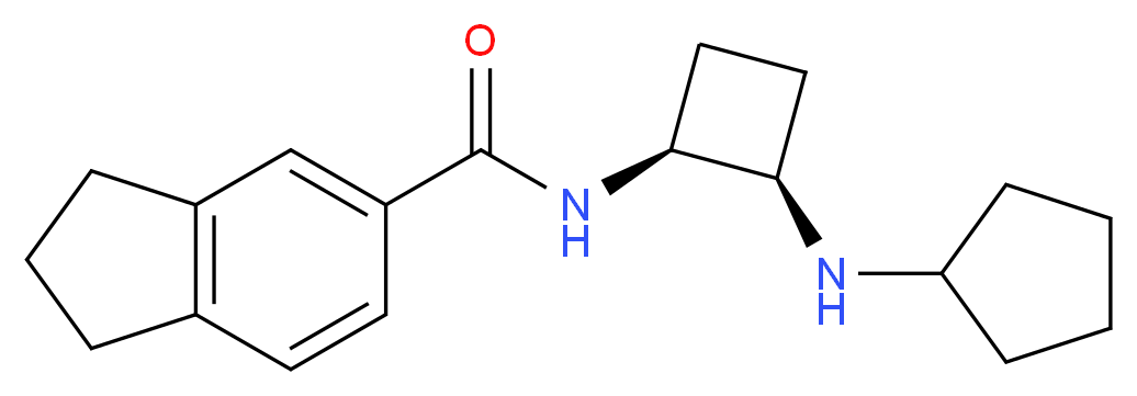N-[(1S*,2R*)-2-(cyclopentylamino)cyclobutyl]-5-indanecarboxamide_Molecular_structure_CAS_)
