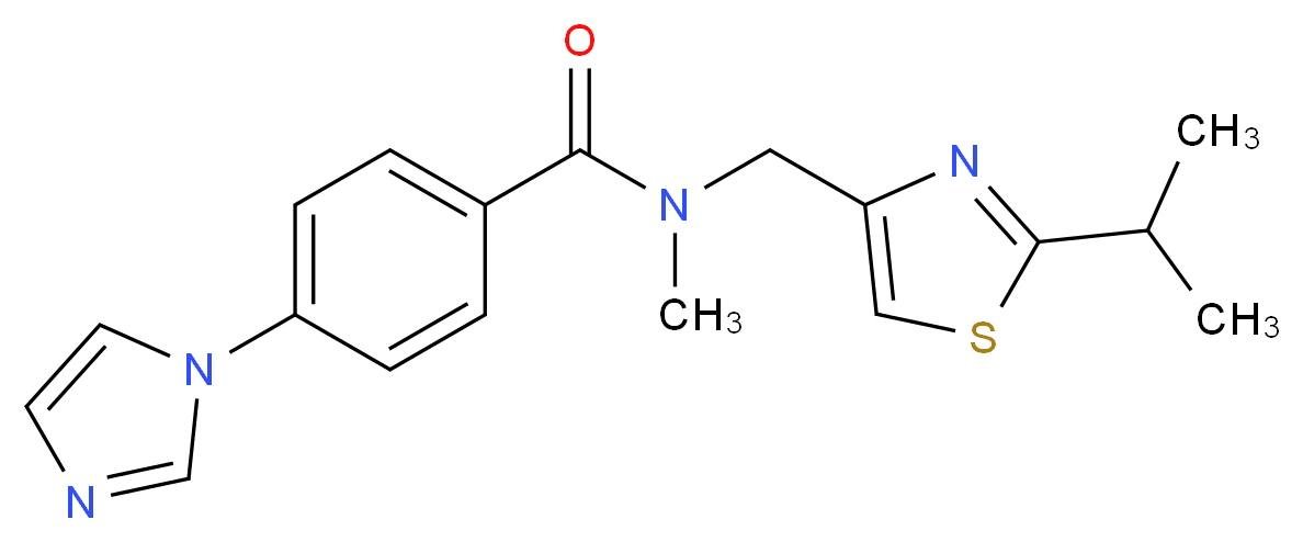 4-(1H-imidazol-1-yl)-N-[(2-isopropyl-1,3-thiazol-4-yl)methyl]-N-methylbenzamide_Molecular_structure_CAS_)