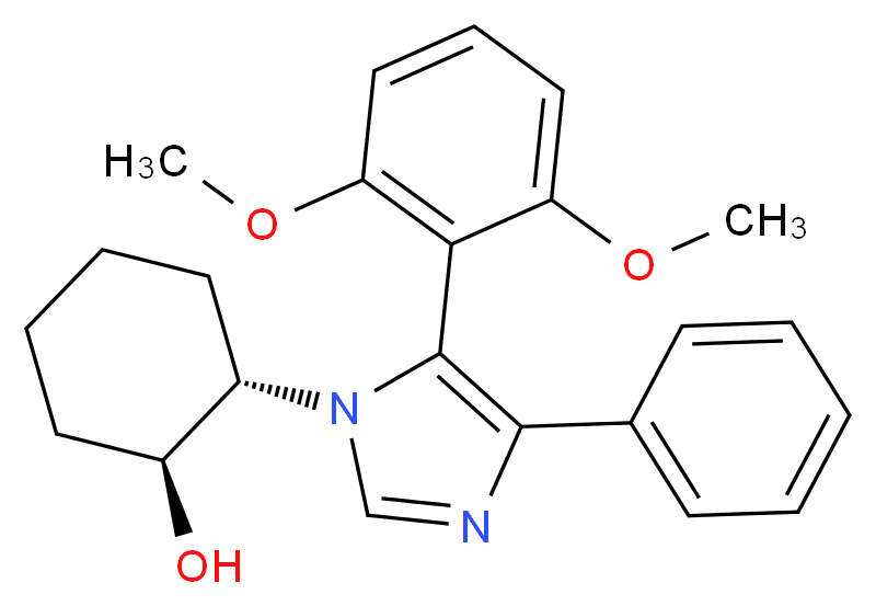 (1S*,2S*)-2-[5-(2,6-dimethoxyphenyl)-4-phenyl-1H-imidazol-1-yl]cyclohexanol_Molecular_structure_CAS_)