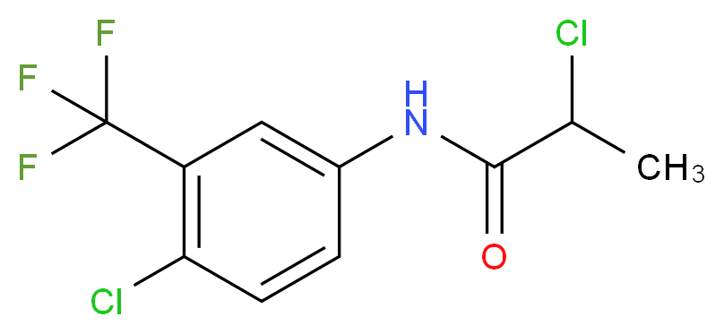 2-chloro-N-[4-chloro-3-(trifluoromethyl)phenyl]propanamide_Molecular_structure_CAS_)