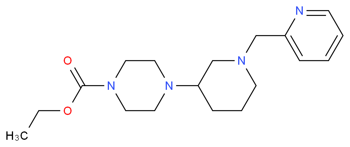 ethyl 4-[1-(2-pyridinylmethyl)-3-piperidinyl]-1-piperazinecarboxylate_Molecular_structure_CAS_)