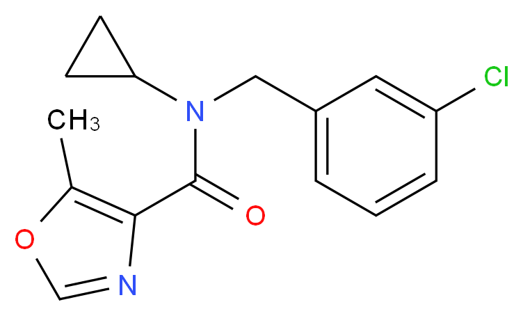 N-(3-chlorobenzyl)-N-cyclopropyl-5-methyl-1,3-oxazole-4-carboxamide_Molecular_structure_CAS_)