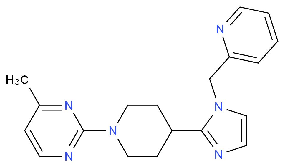 4-methyl-2-{4-[1-(pyridin-2-ylmethyl)-1H-imidazol-2-yl]piperidin-1-yl}pyrimidine_Molecular_structure_CAS_)