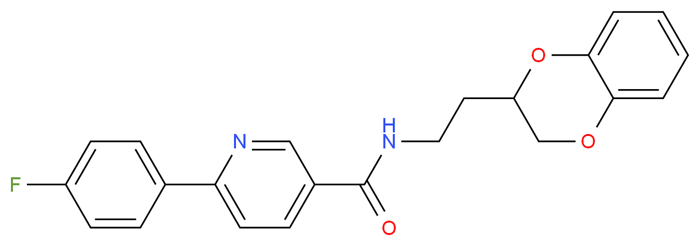 N-[2-(2,3-dihydro-1,4-benzodioxin-2-yl)ethyl]-6-(4-fluorophenyl)nicotinamide_Molecular_structure_CAS_)