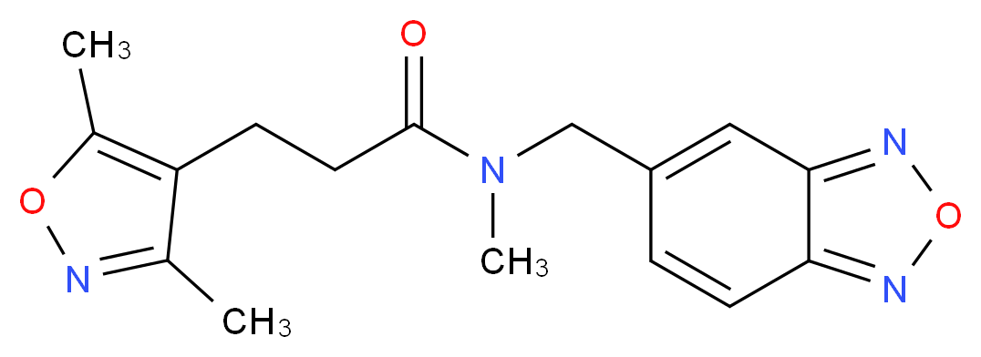N-(2,1,3-benzoxadiazol-5-ylmethyl)-3-(3,5-dimethylisoxazol-4-yl)-N-methylpropanamide_Molecular_structure_CAS_)