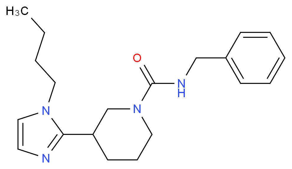 N-benzyl-3-(1-butyl-1H-imidazol-2-yl)-1-piperidinecarboxamide_Molecular_structure_CAS_)