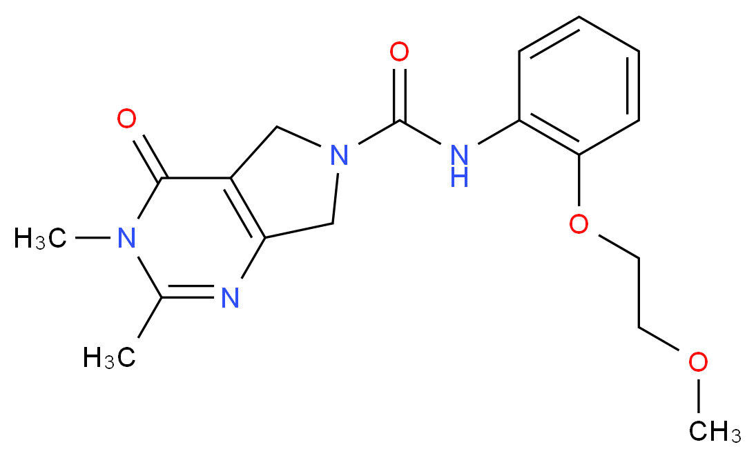 N-[2-(2-methoxyethoxy)phenyl]-2,3-dimethyl-4-oxo-3,4,5,7-tetrahydro-6H-pyrrolo[3,4-d]pyrimidine-6-carboxamide_Molecular_structure_CAS_)