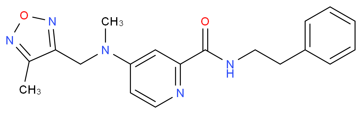4-{methyl[(4-methyl-1,2,5-oxadiazol-3-yl)methyl]amino}-N-(2-phenylethyl)-2-pyridinecarboxamide_Molecular_structure_CAS_)