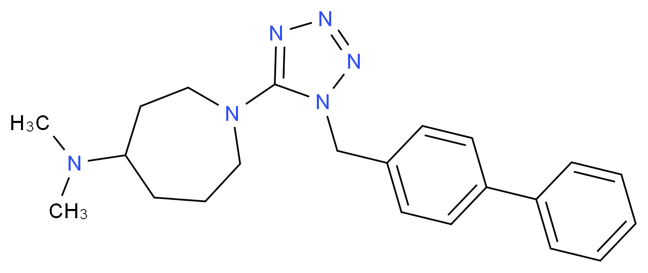 1-[1-(4-biphenylylmethyl)-1H-tetrazol-5-yl]-N,N-dimethyl-4-azepanamine_Molecular_structure_CAS_)