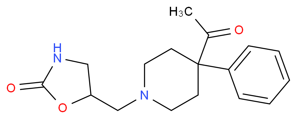 5-[(4-acetyl-4-phenyl-1-piperidinyl)methyl]-1,3-oxazolidin-2-one_Molecular_structure_CAS_)