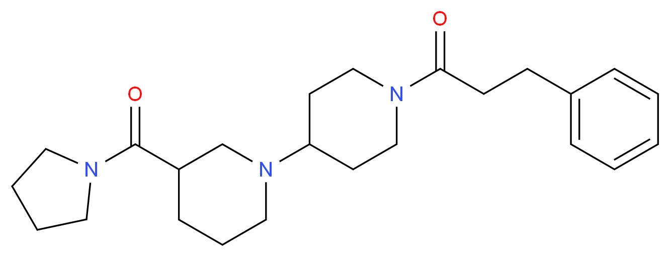 1'-(3-phenylpropanoyl)-3-(pyrrolidin-1-ylcarbonyl)-1,4'-bipiperidine_Molecular_structure_CAS_)