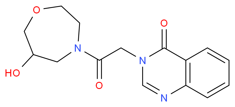 3-[2-(6-hydroxy-1,4-oxazepan-4-yl)-2-oxoethyl]quinazolin-4(3H)-one_Molecular_structure_CAS_)