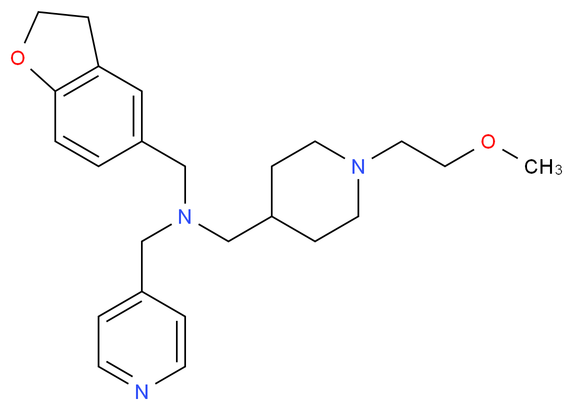 (2,3-dihydro-1-benzofuran-5-ylmethyl){[1-(2-methoxyethyl)-4-piperidinyl]methyl}(4-pyridinylmethyl)amine_Molecular_structure_CAS_)