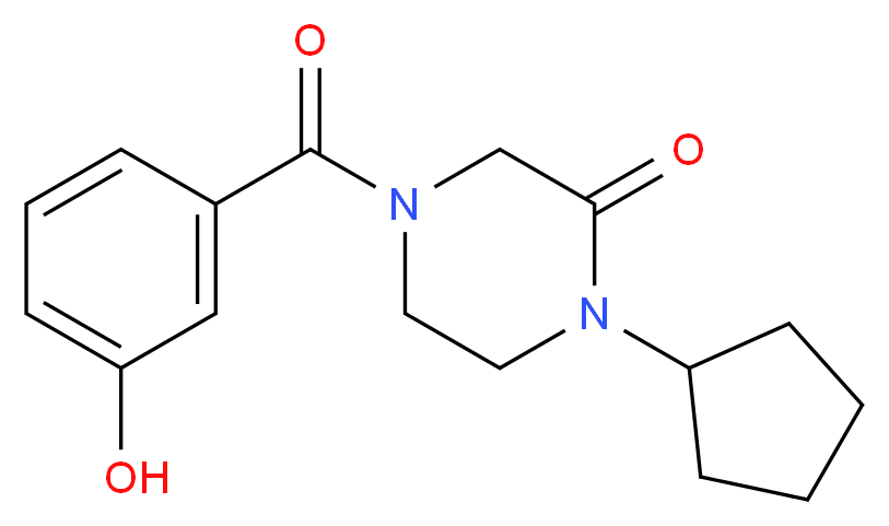 1-cyclopentyl-4-(3-hydroxybenzoyl)piperazin-2-one_Molecular_structure_CAS_)