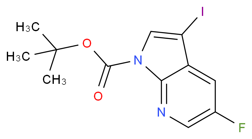 5-Fluoro-3-iodo-pyrrolo[2,3-b]pyridine-1-carboxylic acid tert-butyl ester_Molecular_structure_CAS_928653-78-5)