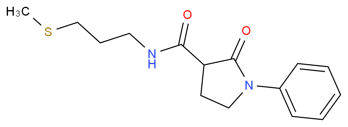 N-[3-(methylthio)propyl]-2-oxo-1-phenyl-3-pyrrolidinecarboxamide_Molecular_structure_CAS_)