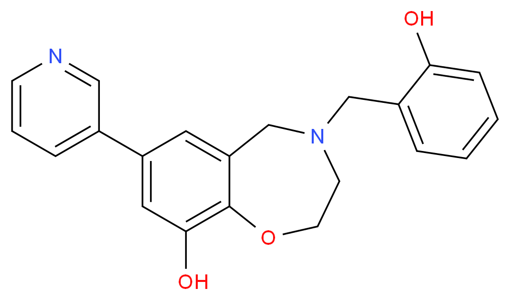 4-(2-hydroxybenzyl)-7-(3-pyridinyl)-2,3,4,5-tetrahydro-1,4-benzoxazepin-9-ol_Molecular_structure_CAS_)