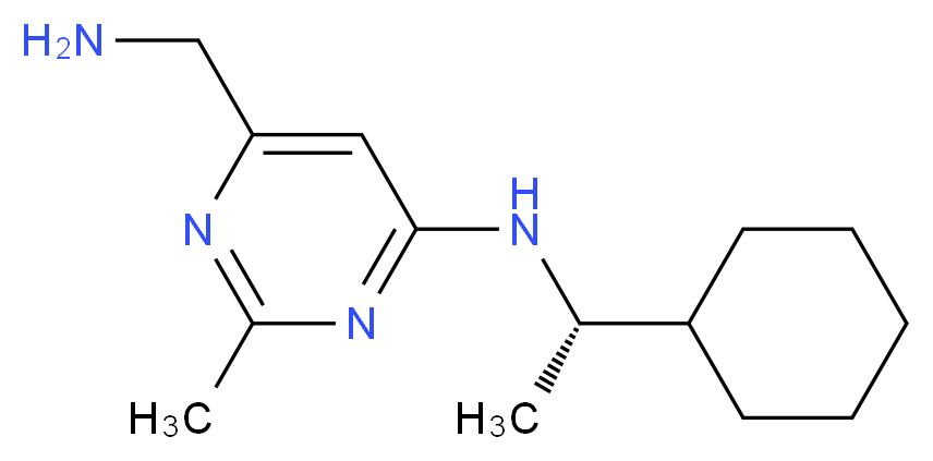 6-(aminomethyl)-N-[(1S)-1-cyclohexylethyl]-2-methylpyrimidin-4-amine_Molecular_structure_CAS_)