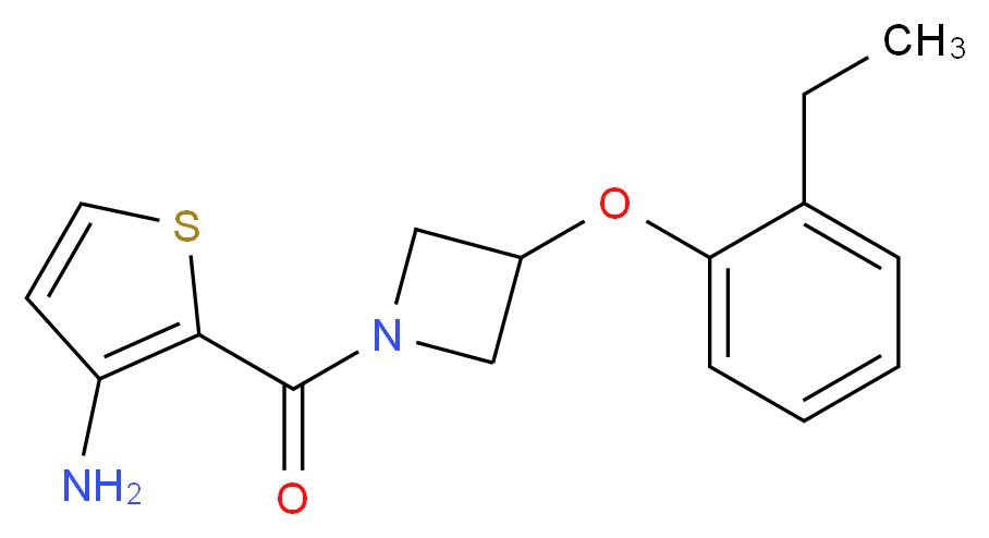 (2-{[3-(2-ethylphenoxy)-1-azetidinyl]carbonyl}-3-thienyl)amine_Molecular_structure_CAS_)